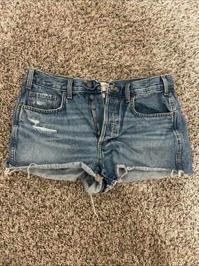 Universal Thread Light Wash, Distressed, High Rise Mini Shorts